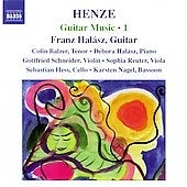 Hans Werner Henze - HENZE:GUITAR MUSIC VOL.1:ROYAL WINTER MUSIC-SECOND SONATA ON SHAKESPEAREAN CHARACTERS FOR GUITAR/DREI FRAGMENTE NACH HOLDERLIN/ETC:FRANZ HALASZ(g)/COLIN BALZER(T)/DEBORA HALASZ(p)/ETC - Import CD