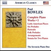Invenzia Piano Duo - Paul Bowles: Complete Piano Works Vol.1 - Import CD