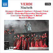 Daniele Callegari - Verdi: Macbeth / Daniele Callegari, Marchigiana PO, Coro Lirico Marchigiano "V.Bellini", Giuseppe Altomare, etc - Import 2 CD