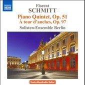 Berlin Soloists Ensemble - F.Schmitt: Piano Quintet Op.51, A Tour d'Anches Op.97 - Import CD