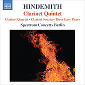 Spectrum Concerts Berlin - Hindemith: Clarinet Quintet, Clarinet Sonata, 3 Leichte Stucke, etc / Spectrum Concerts Berlin - Import CD