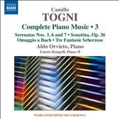 Aldo Orvieto - Togni, Camillo (1922-1993) Complete Piano Works Vol.3 : Orvieto - Import CD