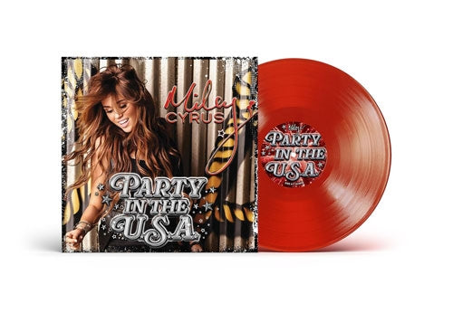 Miley Cyrus - Party In The Usa - Import Translucent Red Vinyl 7 inch Single Record