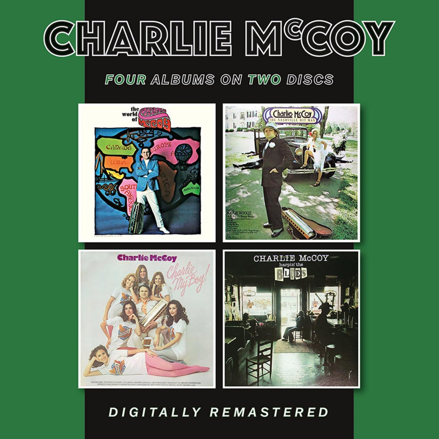 Charlie Mccoy - The World Of Charlie Mccoy + The Nashville Hit Man + Charlie My Boy! + Harpin' The Blues - Import 2 CD