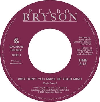 Peabo Bryson - Why Don't You Make Up Your Mind/Paradise - Import Vinyl 7inch Single Record Limited Edition