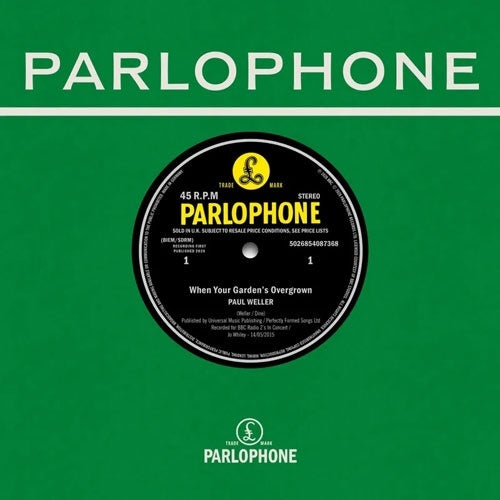 Paul Weller - When Your Garden's Overgrown (Live At The BBC) - Import Record Store Day 7-inch single Recurd