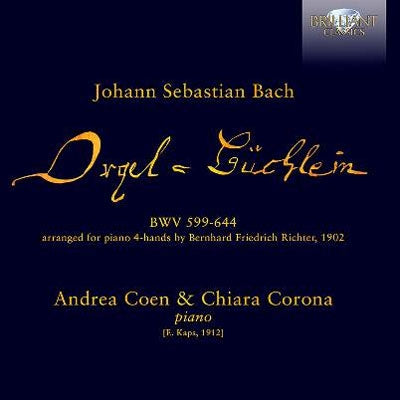Andrea Coen - Bach:Orgel-Buchlein Arranged For Piano 4-Hands - Import CD