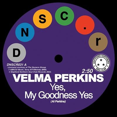 Velma Perkins - Goodness Yes/You Can'T Blame Me - Import Vinyl 7inch Single Record