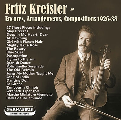 Fritz Kreisler - Encores,Arrangements,Compositions 1926-38 - Import CD