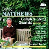 Roderick Chadwick / Kreutzer Quartet - D.Matthews: String Quartets Vol.1 - Import CD
