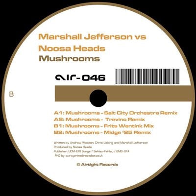 Marshall Jefferson 、 Noosa Heads - Mushrooms (2025 Remixes) - Import Vinyl 12 inch Record