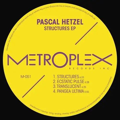 Pascal Hetzel - Structures Ep - Import Vinyl 12 Inch Record