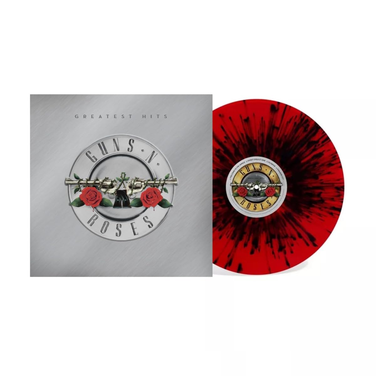 Guns N' Roses - Greatest Hits - Import Translucent Red +Black Splatter Vinyl LP Record