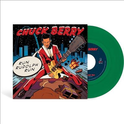 Chuck Berry - Run Rudolph Run - Import Evergreen Vinyl 7 inch Single Record Limited Edition