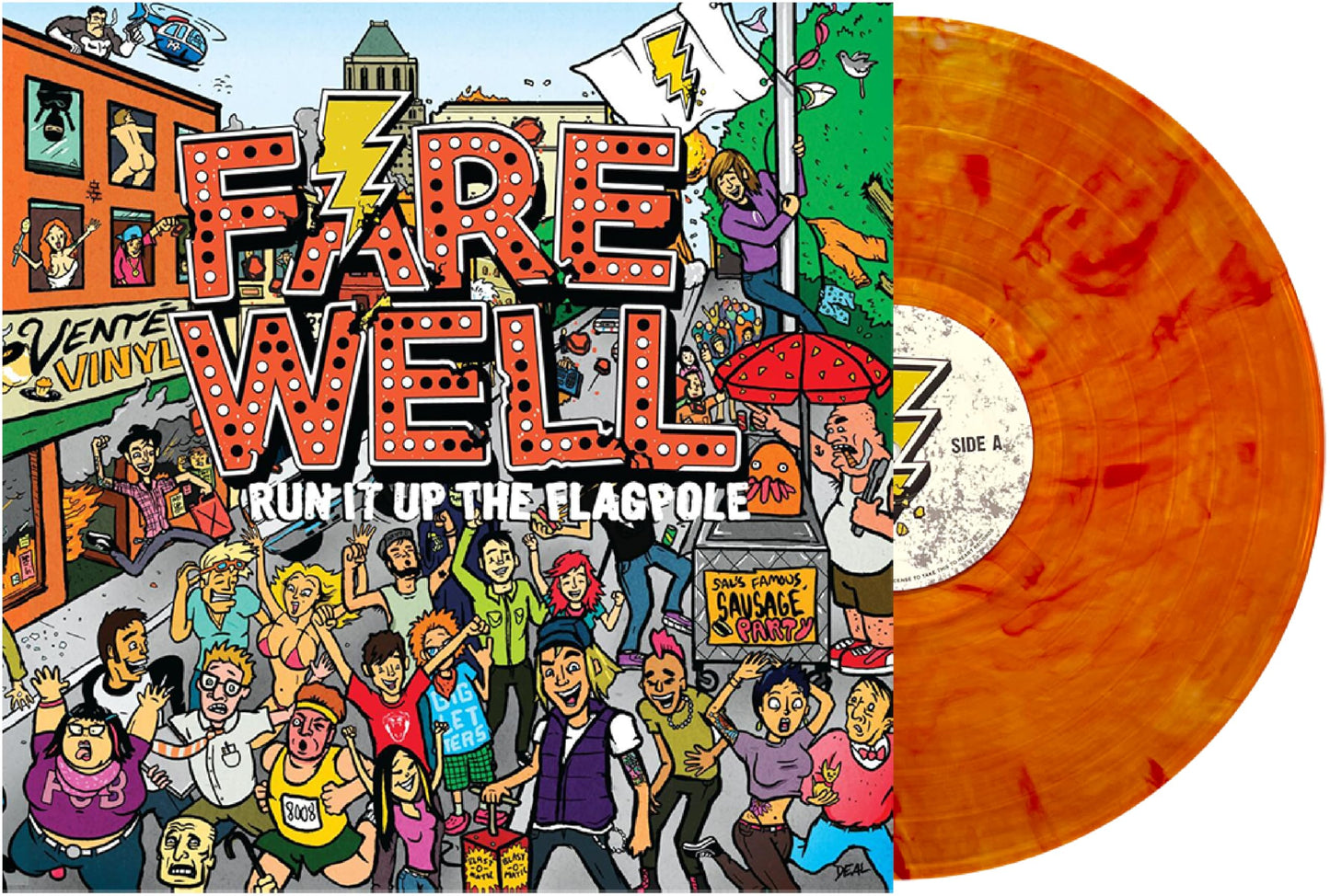Farewell - Run It Up The Flagpole - Import Orange Vinyl LP Record