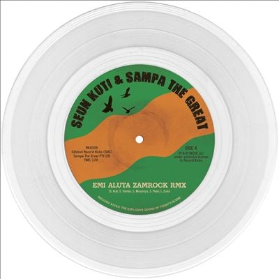 Seun Kuti - Emi Aluta Zamrock Remix / Emi Aluta 45 Edit - Import Transparent Vinyl 7 inch Record Limited Edition