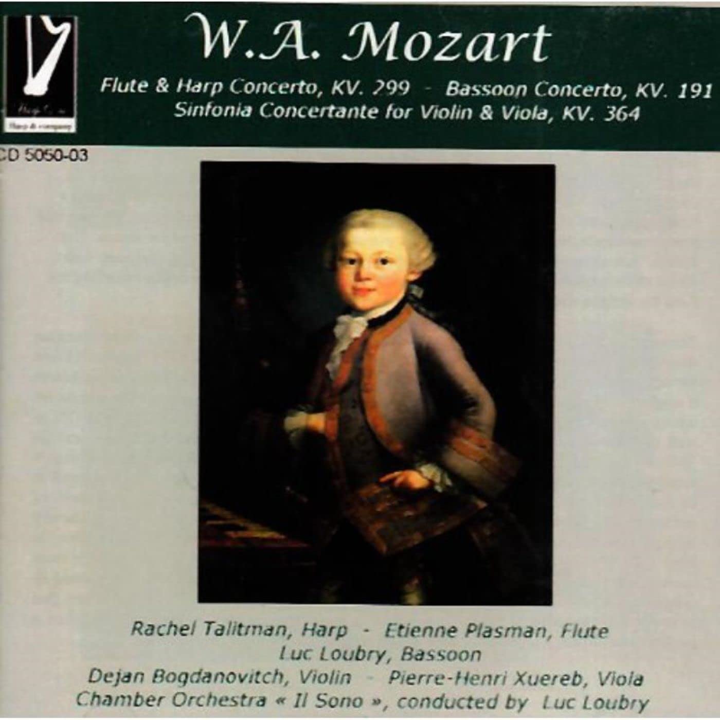RACHEL,TALITMANN - Mozart: Flute & Harp Concerto Kv.299, Bassoon Concerto Kv.191, Sinfonia Concertante Kv.364 - Import CD