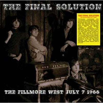 The Final Solution - The Fillmore West July 7 1966 - Import Vinyl LP Record Limited Edition