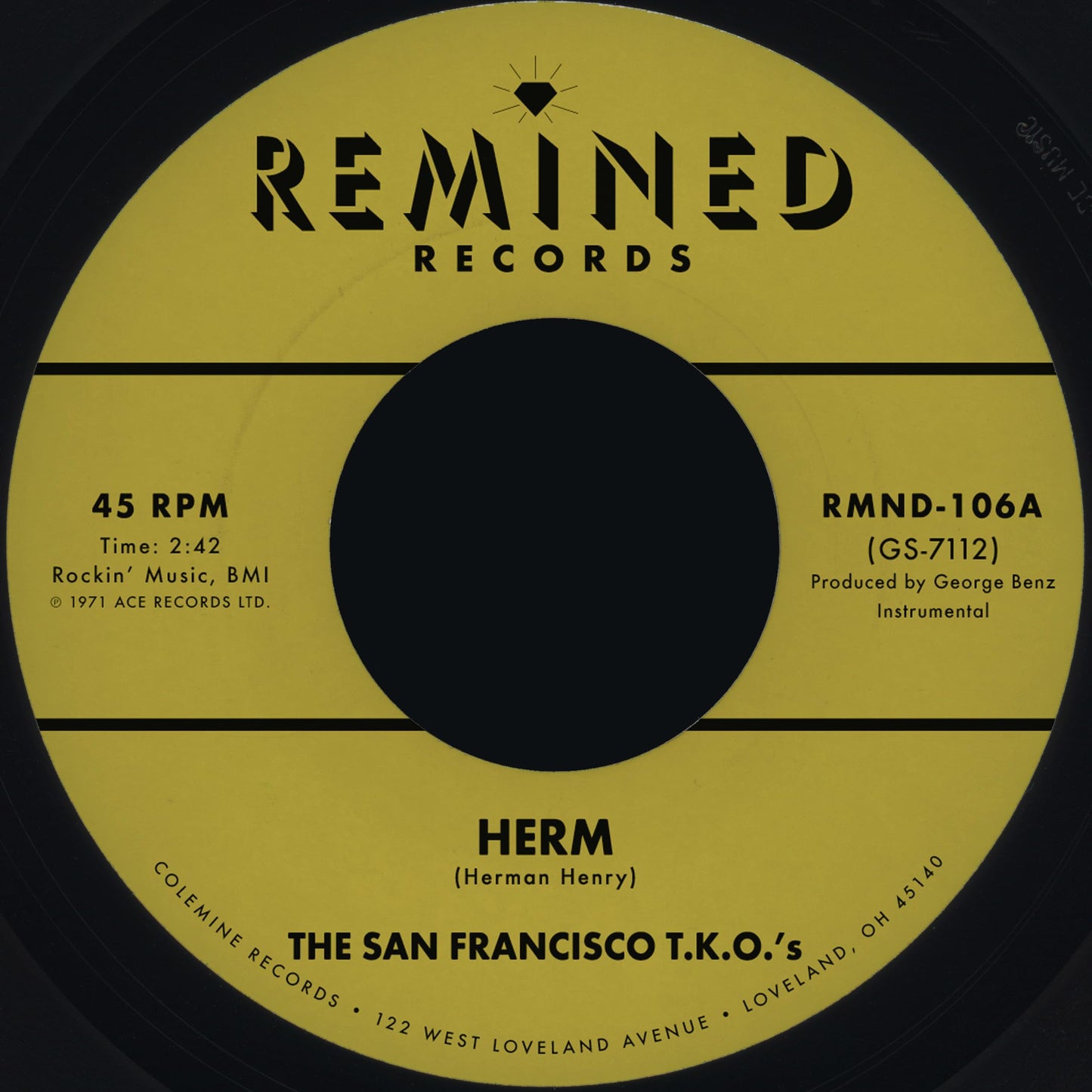 San Francisco T.K.O.'S - Herm / Ooh Baby Baby - Import Vinyl 7 Inch Single Record