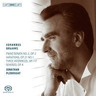 Jonathan Plowright - Brahms: Piano Sonata No.2, Variations on an Original Theme Op.21-1, Three Intermezzi Op.117, etc - Import SACD Hybrid