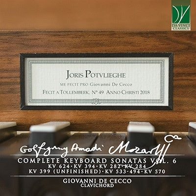 Mozart / De Cecco, Giovanni - Mozart: Complete Keyboard Sonatas Vol 6 - Import 2 CD