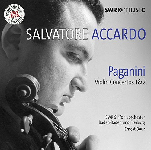 Paganini (1782-1840) - Violin Concertos Nos.1, 2, God Save The King Variations, Caprice No.24 : Salvatore Accardo, Ernest Bour / SWR Symphony Orchestra, etc - Import CD