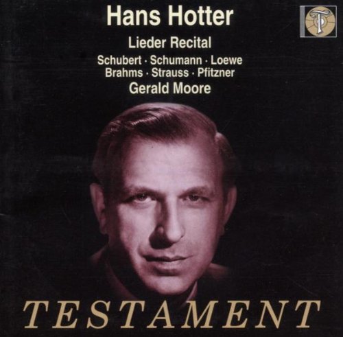 Hans Hotter、Gerald Moore - Lieder Recital Testament Klassisk - Import CD
