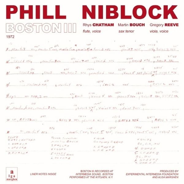 Phill Niblock - Boston/Tenor/Index - Import CD