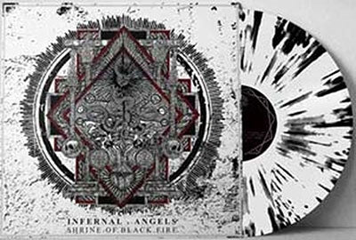 Infernal Angels - Shrine Of Black Fire - Import Opaque White & Black Splatter Vinyl LP RecordLimited Edition