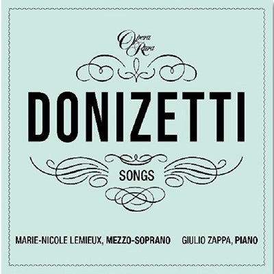 Marie-Nicole Lemieux(Ms)Giulio Zappa(P) Donizetti (1797-1848) - Songs Vol.4 - Import CD Limited Edition