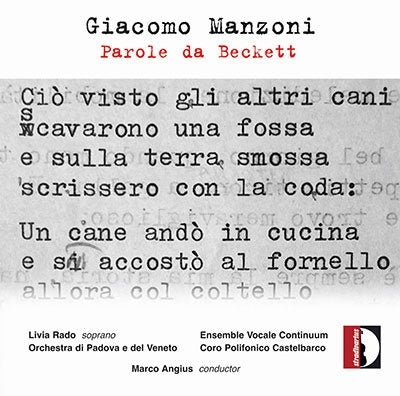 Livia Rado - Manzoni: Parole Da Beckett - Import CD