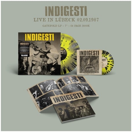 Indigesti - Live In Lubeck, 02.09.1987 - Import Diehard Vinyl LP Record+7"+BOOK