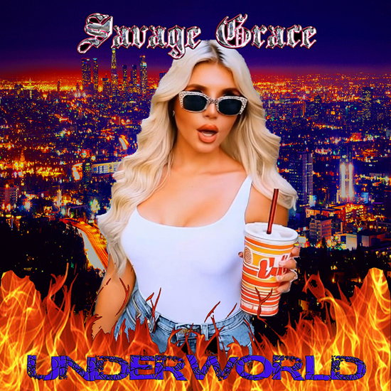 Savage Grace - Underworld - Import Red with Black Splatter Vinyl LP Record