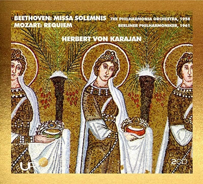 Beethoven,L.V. / Mozart / Philharmonia Orchestra - Beethoven: Beethoven Missa Solemnis (1958), Mozart Requiem (1961): Herbert von Karajan / Philharmonia, Berlin Philharmonic (2CD) - Import 2 CD