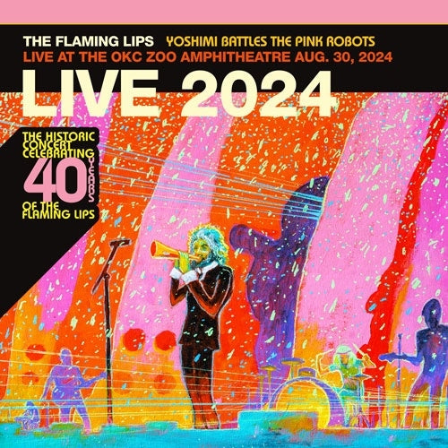 The Flaming Lips - Yoshimi Battles the Pink Robots Live at the OKC Zoo Amphitheatre, Aug. 30, 2024 - Import Black Friday/Yellow Vinyl 2 LP Record