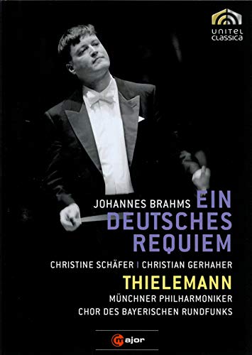 Brahms (1833-1897) - Ein Deutsches Requiem : Thielemann / Munich Philharmonic, C.Schafer, Gerhaher, Bavarian Radio Choir - Import DVD