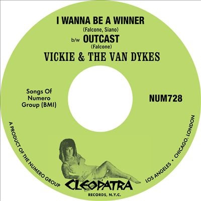 Vickie & The Van Dykes - I Wanna Be A Winner B/W Outcast - Import Black Vinyl 7Inch Single Record