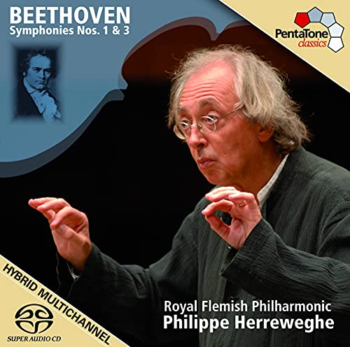 Beethoven (1770-1827) - Sym, 1, 3, : Herreweghe / Royal Flemish Po - Import SACD Hybrid
