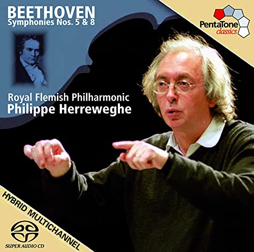 Beethoven (1770-1827) - Sym, 5, 8, : Herreweghe / Royal Flemish Po - Import SACD Hybrid