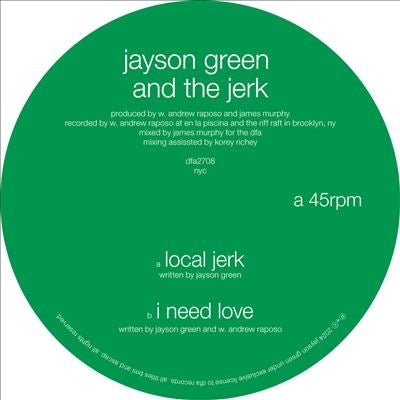 Jayson Green & The Jerk - Local Jerk / I Need Love - Import Vinyl 12’ Single Record