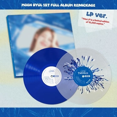 Moon Byul (MAMAMOO) - Starlit Of Twinkle: Moon Byul Vol.1 (Repackage)(Lp Ver.) - Import Blue & Blue w/ White Splatter Vinyl 2 LP Record Limited Edition