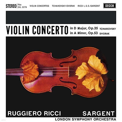 Ludgero Ricci, Malcolm Sargent, London Symphony Orchestra - Tchaikovsky (1840-1893) Violin Concerto: Ricci(Vn)Sargent / Lso +Dvorak: Violin Concerto (Vinyl) - Import 180g Vinyl 2 LP Record Limited Edition