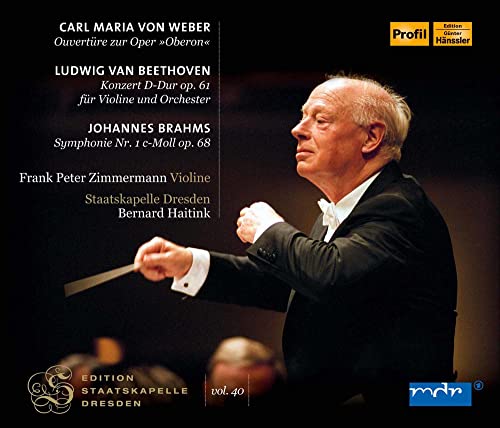 Brahms (1833-1897) - Brahms Symphony No.1, Beethoven Violin Concerto, Weber : Bernard Haitink / Staatskapelle Dresden, Frank Peter Zimmermann(Vn)(2CD) - Import 2 CD