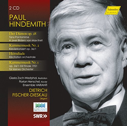 Hindemith (1895-1963) - Kammermusik Nos.1, 2, Der Damon, Herodiade : F-Dieskau / Ensemble Varianti, F.Henschel(P)etc (2CD) - Import 2 CD