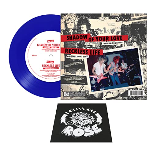 Hollywood Rose - Shadow of Your Love/Reckless Life - Import Blue 7’ Single Record