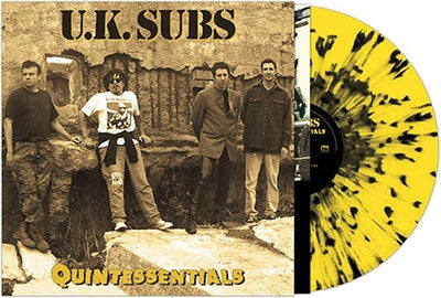 U.K. Subs - Quintessentials - Import Yellow & Black Splatter Vinyl LP Record