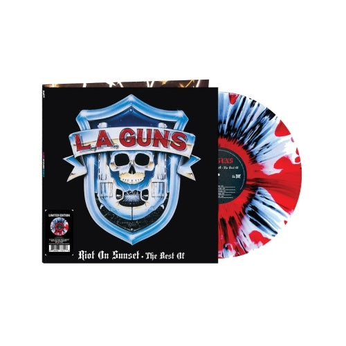 L.A. Guns - Riot On Sunset: The Best Of - Import Black Clear Red White Haze Splatter Color Vinyl LP Record
