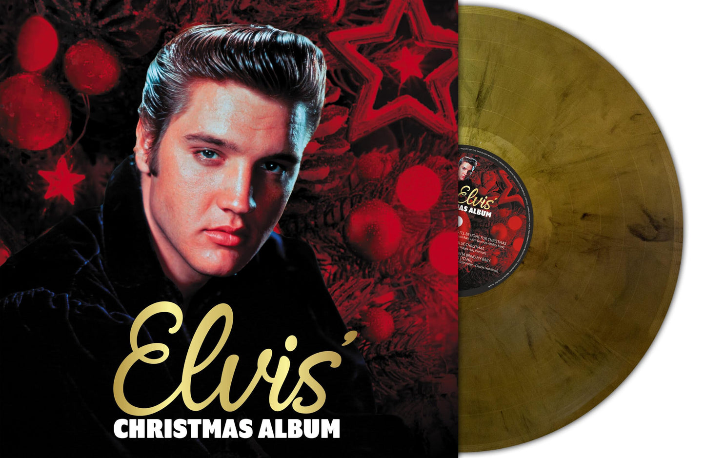 Elvis Presley - Elvis Christmas Album - Import Gold Marble Vinyl LP Record