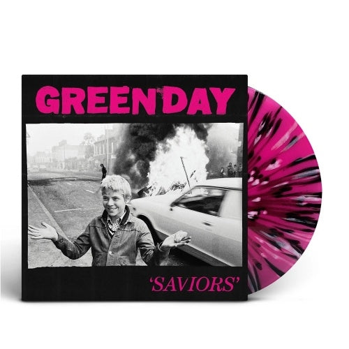 Green Day - Saviors (Spotify Fans) - Import First Neon Pink, Black Vinyl, White Splatter Vinyl LP Record