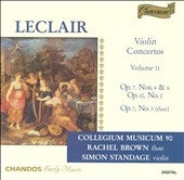 Rachel Brown, Simon Standage - Leclair: Violin Concertos, Volume 2 - Import CD